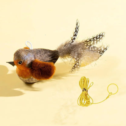 Simulation Bird Interactive Cat Toys Electric Sounding Birds Cat Chew Bite Plush Toys Cat Supplies